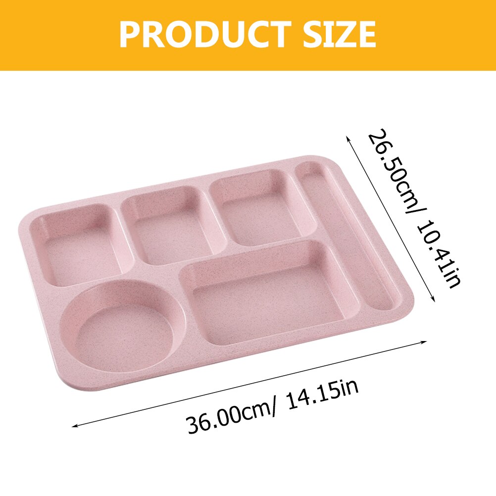 Wheat Stalk Dinner Divided Plate Multi-use Buffet Plate Canteen Food Tray