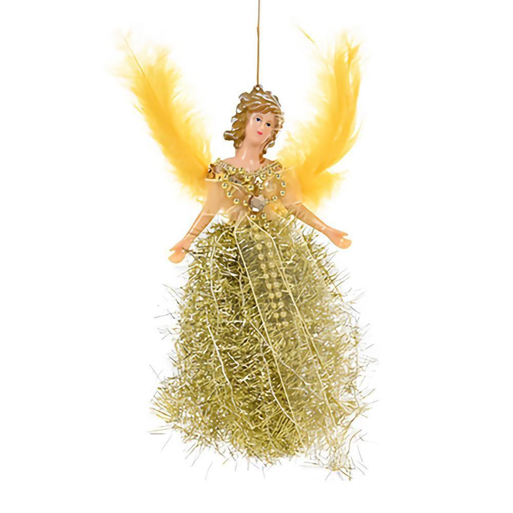 Christmas Plush Standing Angel Pendant Tabletop Ornaments For home Use Decorate Table Top Christmas Tree: Gold