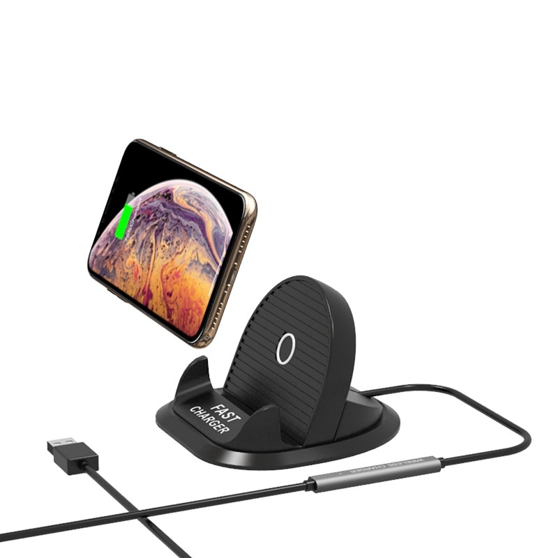 10W C9 Car Qi Wireless Charger Pad Fast Charging Dock Station Non-slip Mat Car Dashboard Holder Stand for iPhone X R