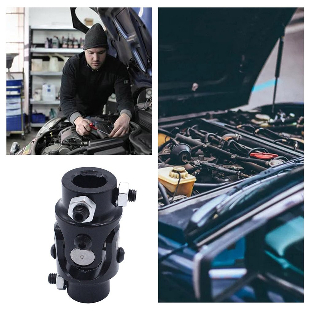 Light Black Directional String Coupling 3 / 4-36 Spline X 3/4" Dd Black Steering U-shaft Coupling for Mustang Ii Power Stand