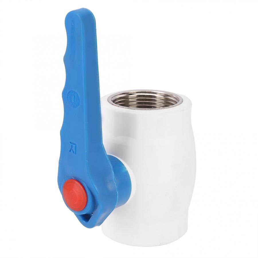 PPR Plastic 1/2in Female Thread Ball Valve Connector Water Pipe Fitting Accessories for PPR PE PVC Water Pipes
