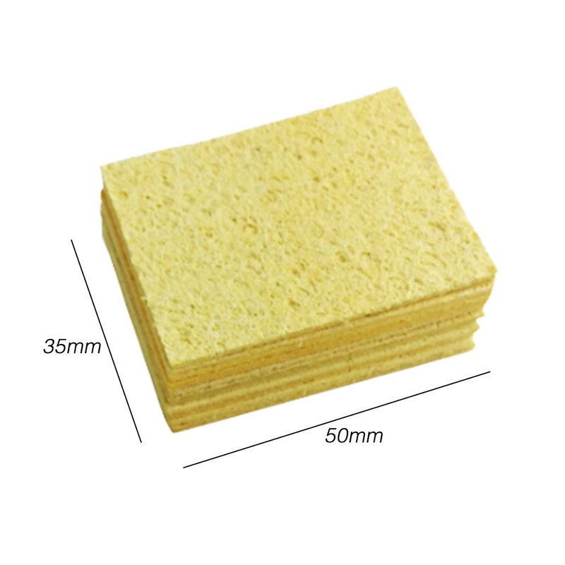 10 pièces jaune nettoyage éponge nettoyant pour durable soudure poste de soudage électrique fer à souder conseils nettoyer éponge réparation outils