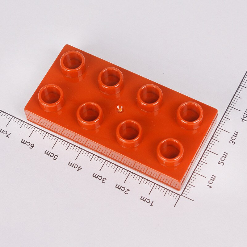 12pcs DIY MOC Large Building Block Bricks Thin 2X4 Bricks Big Size Assembled Accessories Bulk Part Enlighten Brick Children Toys
