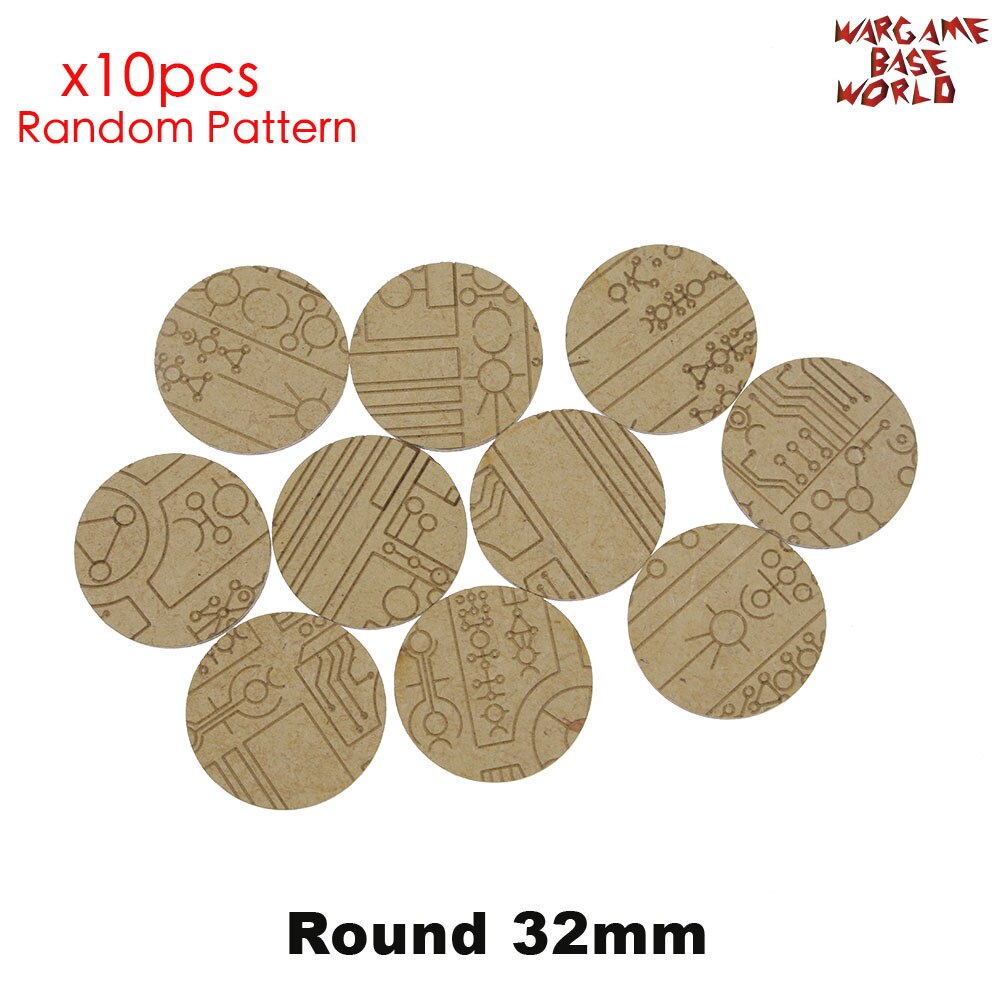 Bases con textura MDF, 25mm, 40mm, Bases con necrónico, bases con textura