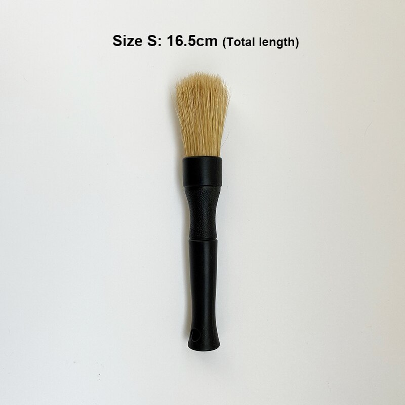 Cepillo de detalles para Interior de coche, plumero con cerdas sintéticas, supersuave: 1x S(Boar Hair)