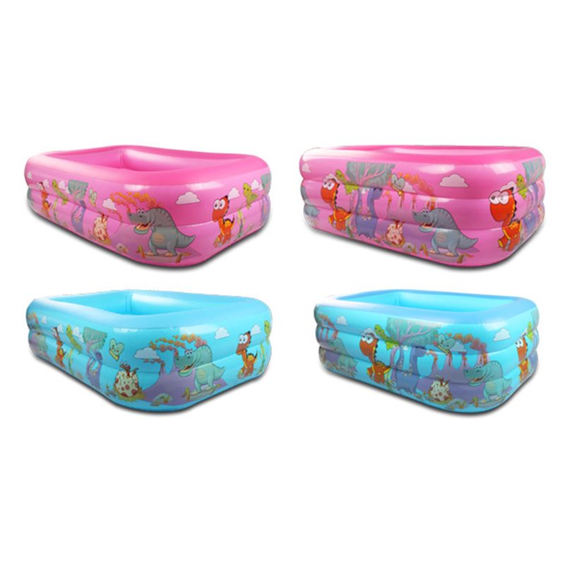 Inflatable Square Swimming Pool Summer Thick Safe Inflated Water Play Bathtub Q1FE