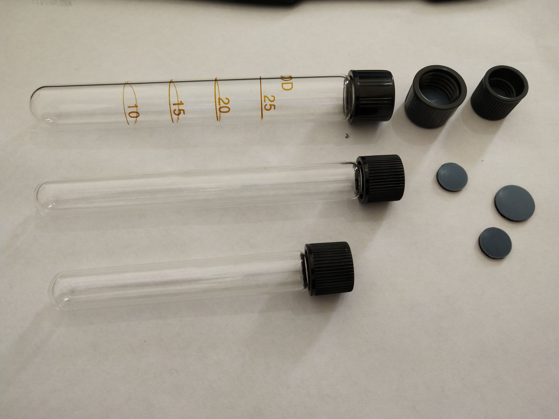 10ml 15ml 25ml Threaded Mouth COD Digestion Tube with Cap Can Withstand Pressure and High Temperature
