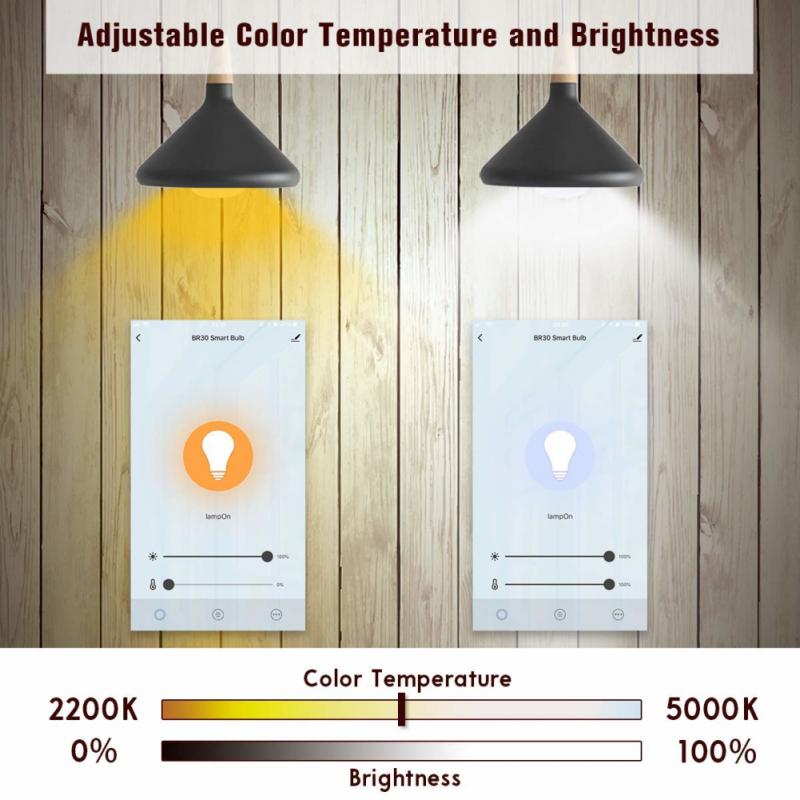 Dimmable Wifi Intelligent RBG Wireless Smart Bulb Music Lamp Light Voice APP Remote Control E27/E26/B22 For Alexa Google Home