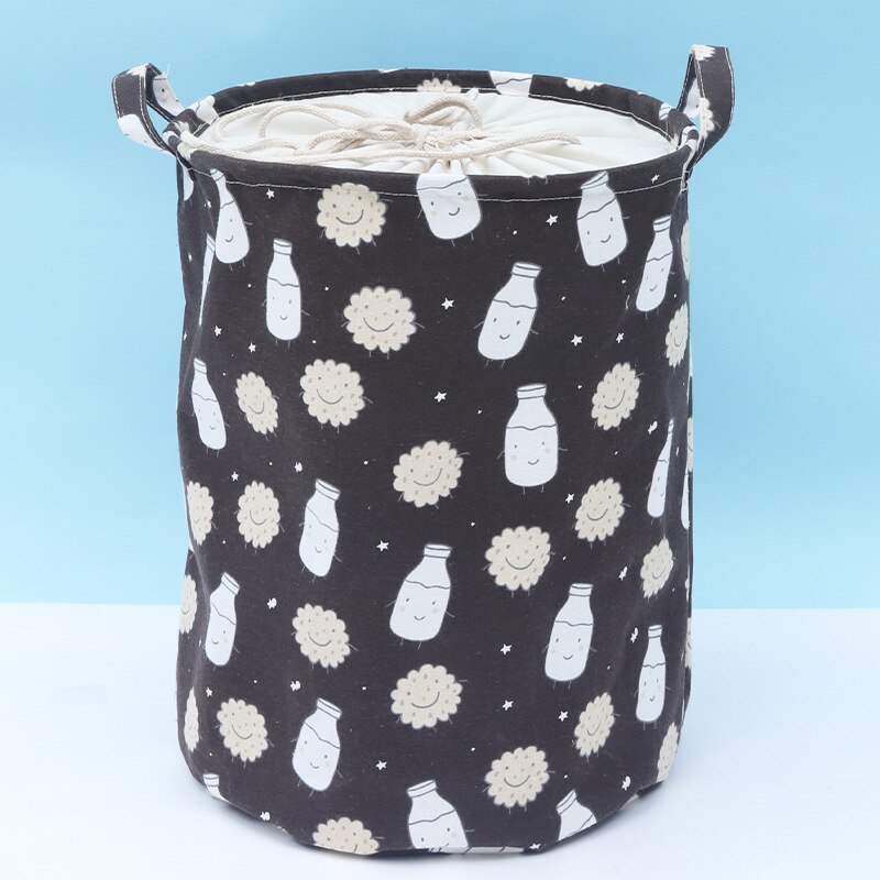 Waterproof Fabric Laundry Hamper Collapsible, Thickened Canvas Dirty Clothes Hampers for Bedroom, Kids Room Storage: M