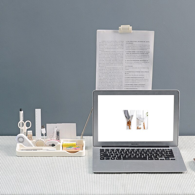 Multifunction Office Desktop Organizer Plastic Pencil Storage Box File Holder Home Sundries Stationery Storage Shelf Container