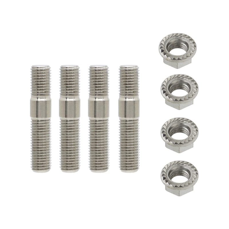 2/3/4/5/6/8/12 piece 10mm Exhaust Studs Bolts &amp; Serrated Nuts M10x1.25 Manifold Flange Studs Nuts Kit: 4 pcs