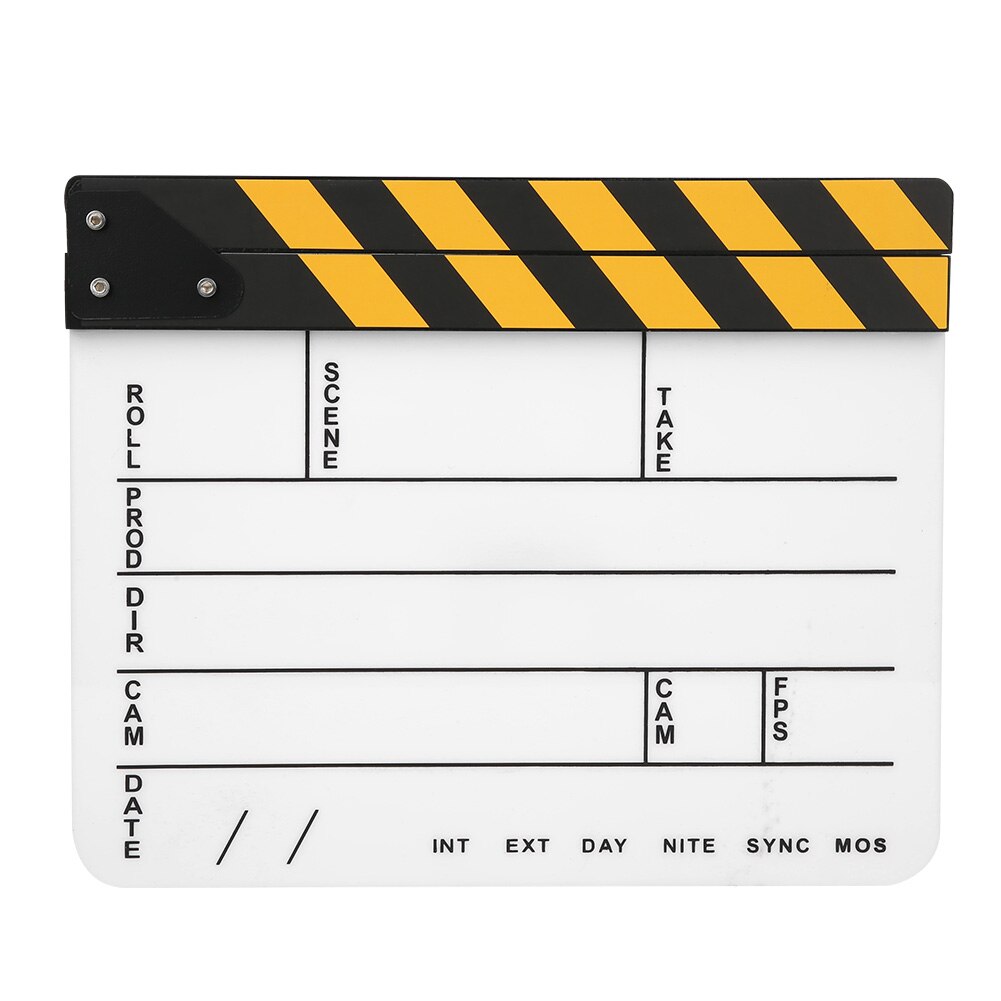 30x25CM Cinema Clapperboard Film Clapperboard Acrylic Clapperboard Movie Film Action Clap Director Photography Tool: type 9