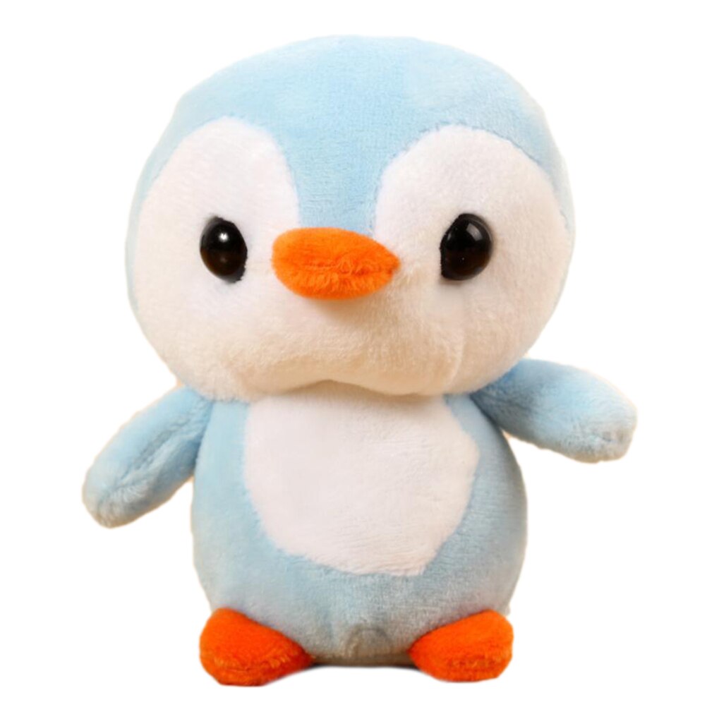 Mini Penguin Kawaii Doll Toy PVC Flocking Decoration Dolls Penguin 3 Colors Girls Little Exquisite Toy Christmas: Blue