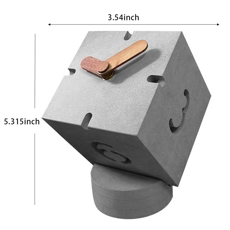 Desk Clock, Stylish Non-Ticking Desk Clock, Battery-Powered Desk Clock, Bedroom Bedside Living Room Kitchen(Gray,1 PCS)