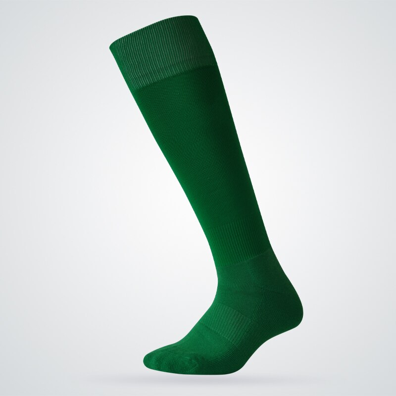 Calcetines largos de fútbol para adultos, medias deportivas con fondo de toalla gruesa, antideslizantes, para entrenamiento de sudor: Green