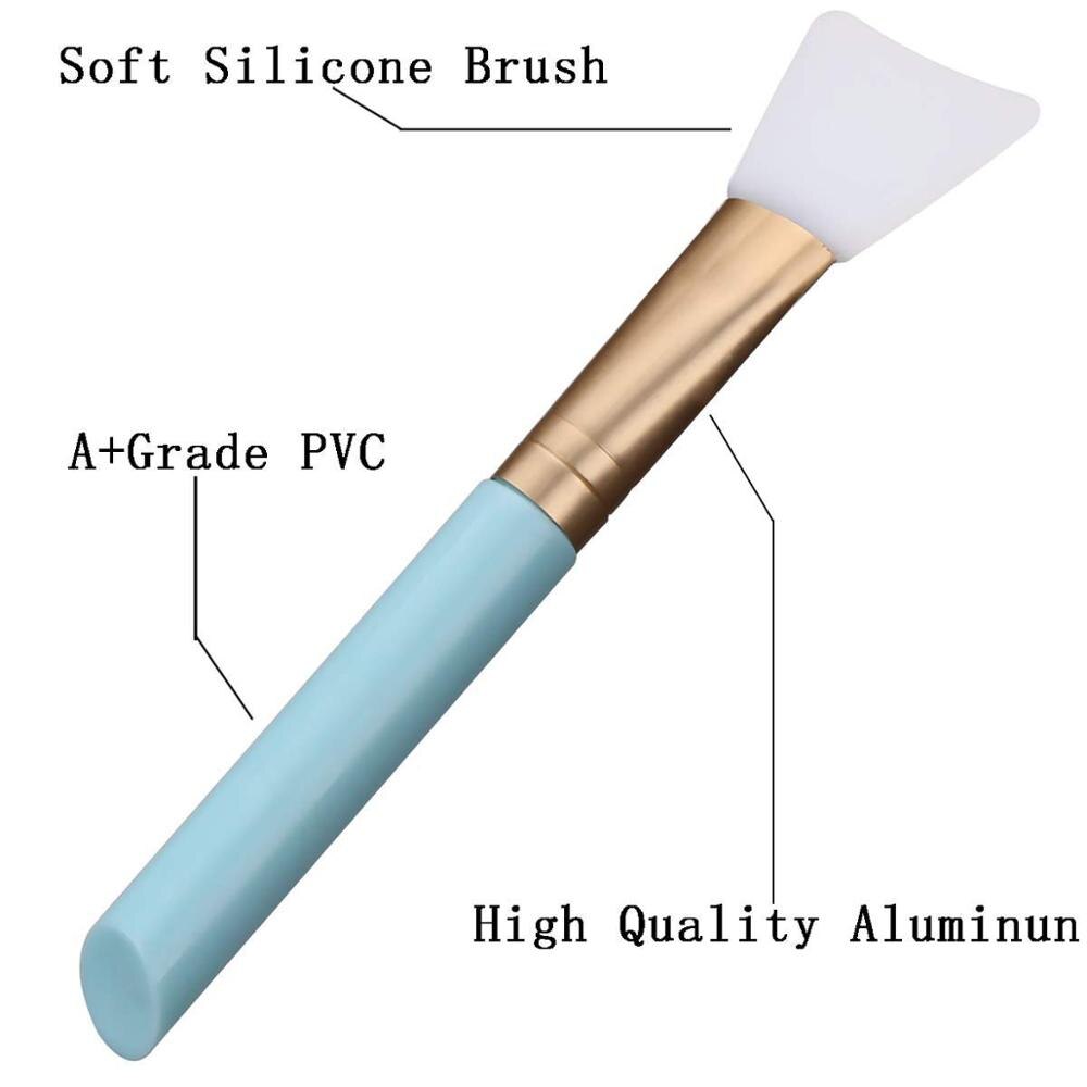 3 pièces Silicone masque Facial brosse, masque beauté outil Silicone souple visage boue masque applicateur bricolage beauté maquillage brosses