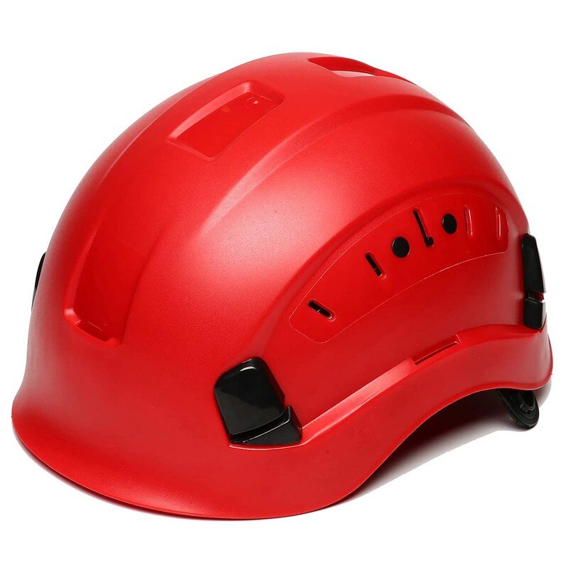 CE Carbon Fiber Safety Helmet for Engineer Construction Industrial Protective Working Rescue Bicycle Motorcycle Helmets Hard Cap: Pure Red