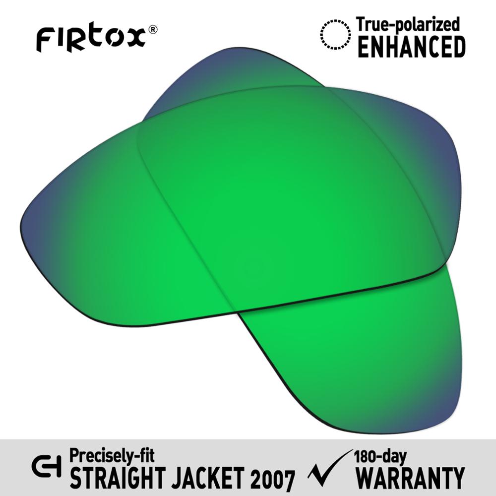 Firtox true  uv400 polariserede linser erstatning for-oakley straight jacket 2007 solbriller (kun kompatibel linse) - flere: Grøn-polariseret