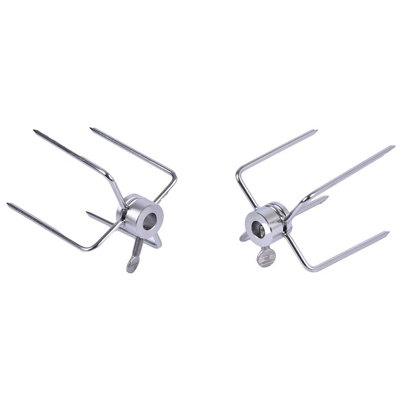 2 stk / sæt rotisserie bbq gafler rustfrit stål kylling grill rotisserie kødgaffel bbq værktøj spyt bbq gafler trækul