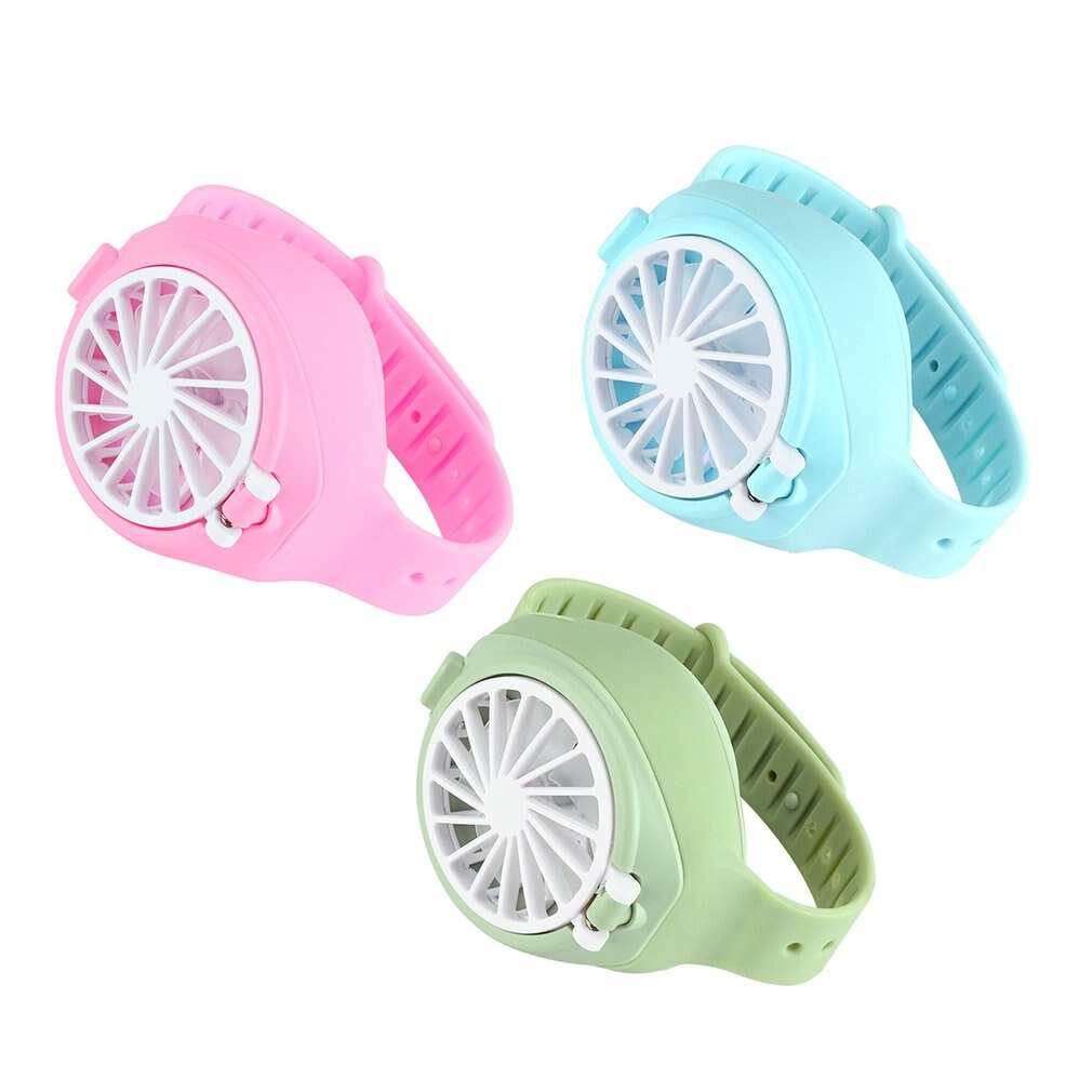 Handheld Electric Mini Watch Simple Fan Portable Summer rechargeable USB Folding Pocket Small Fan