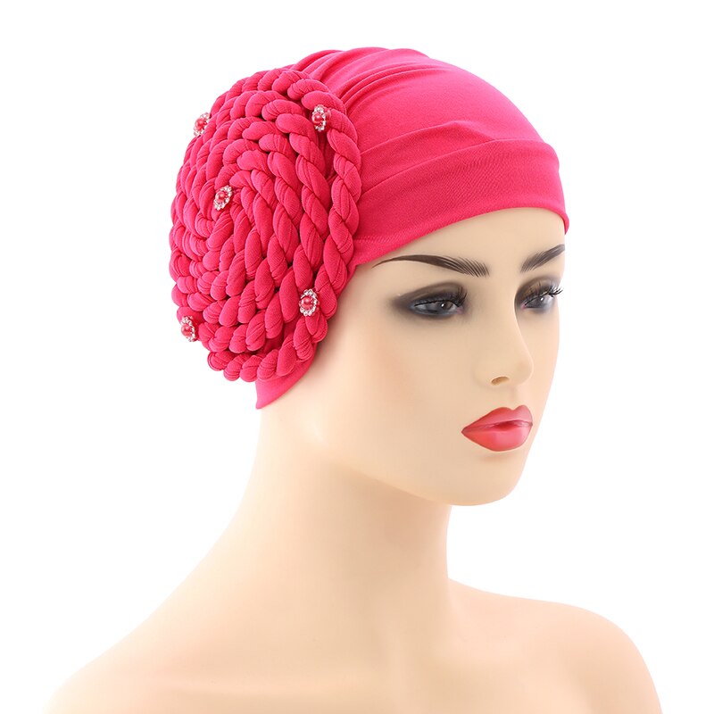 Trendiga flätor turban huva arab wrap huvudduk klar att bära hijab hatt muslimsk huvudbonad kvinna inre hijab turbante mujer: 9