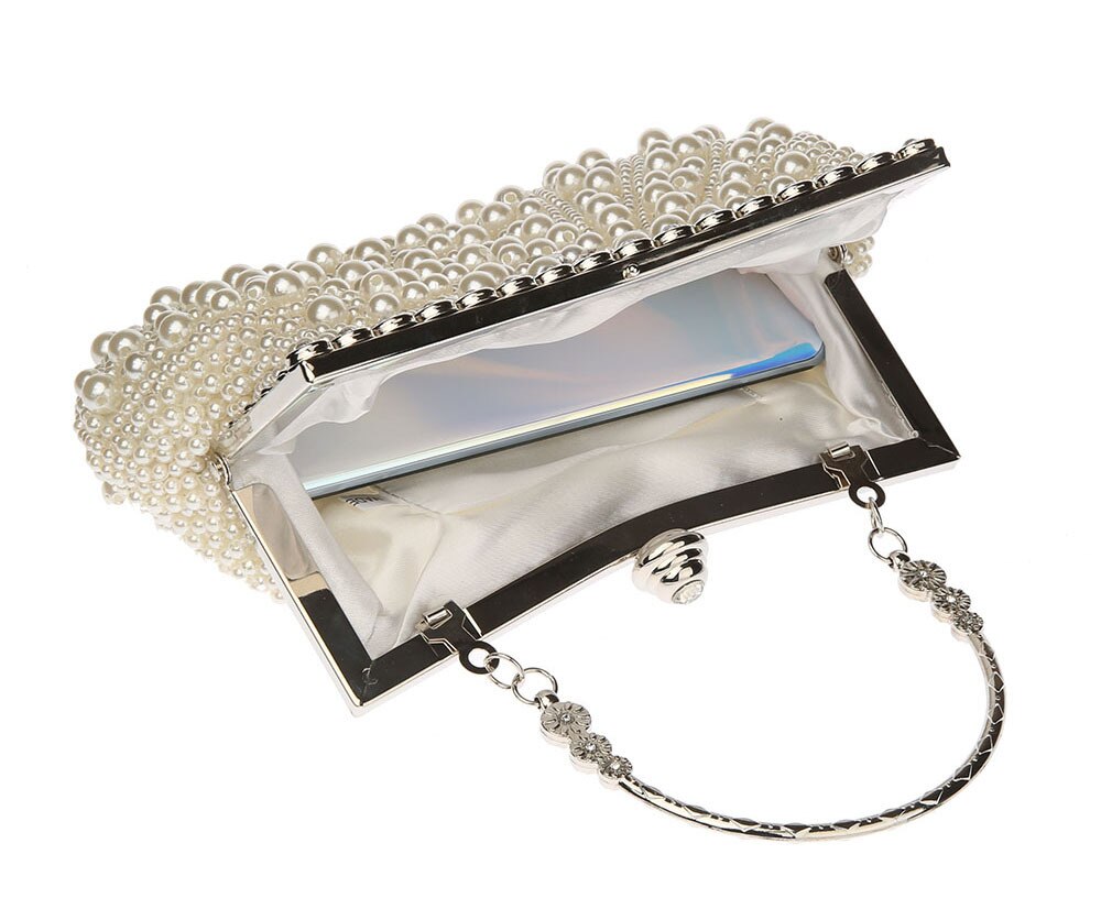 Kvinder bryllup clutches håndlavede luksus perle rhinestones beaded aftentasker dag clutch femme middagsselskab håndtaske pung