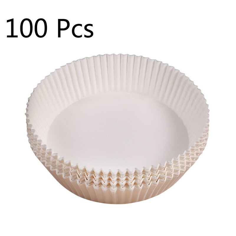 Freidora de aire con revestimiento de papel desechable, molde de pastel de forma redonda, moldes para hornear magdalenas, utensilios de cocina para hornear, DIY, 50/100 piezas: G503074