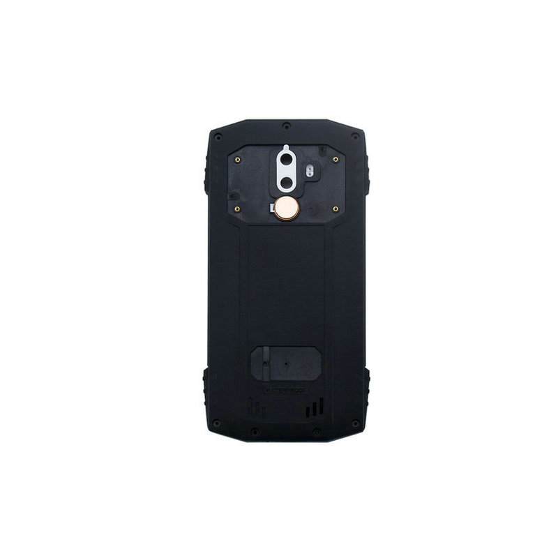 Phone Back Cover for Blackview BV9000/BV9000 Pro - Plastic Replacement Housing with Screws & Fingerprint Cable: Black back cover