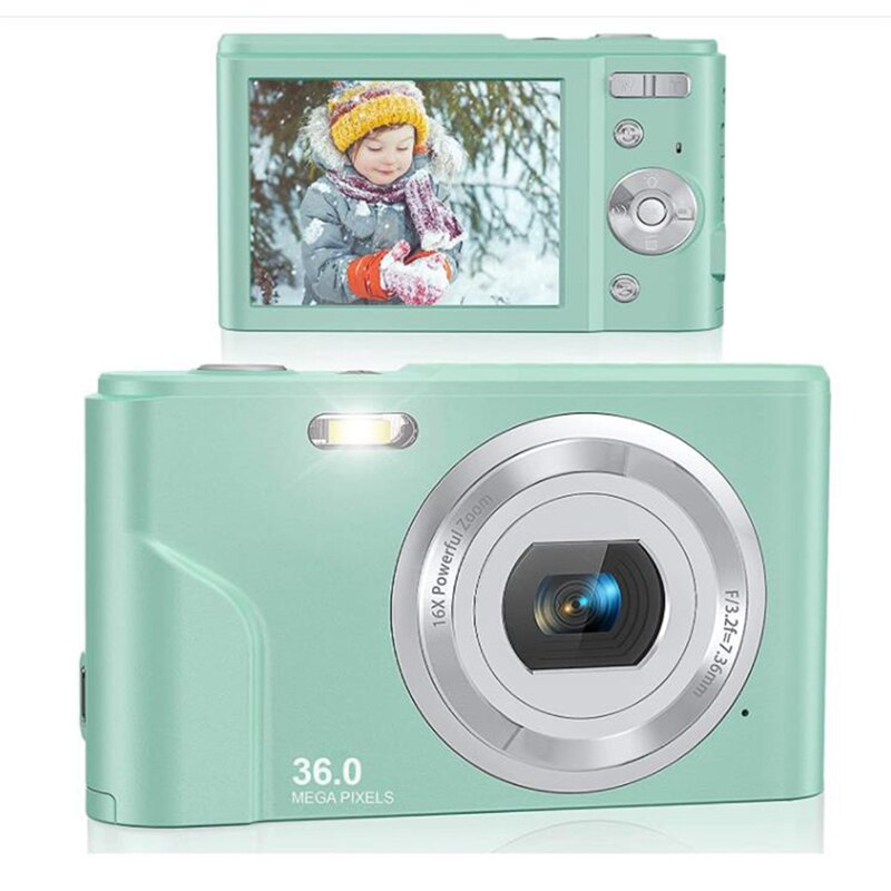 1080P 36.0 Mega Pixels Digital Camera With 16X Digital Zoom, LCD Screen, Portable Mini Cameras For Students Teens