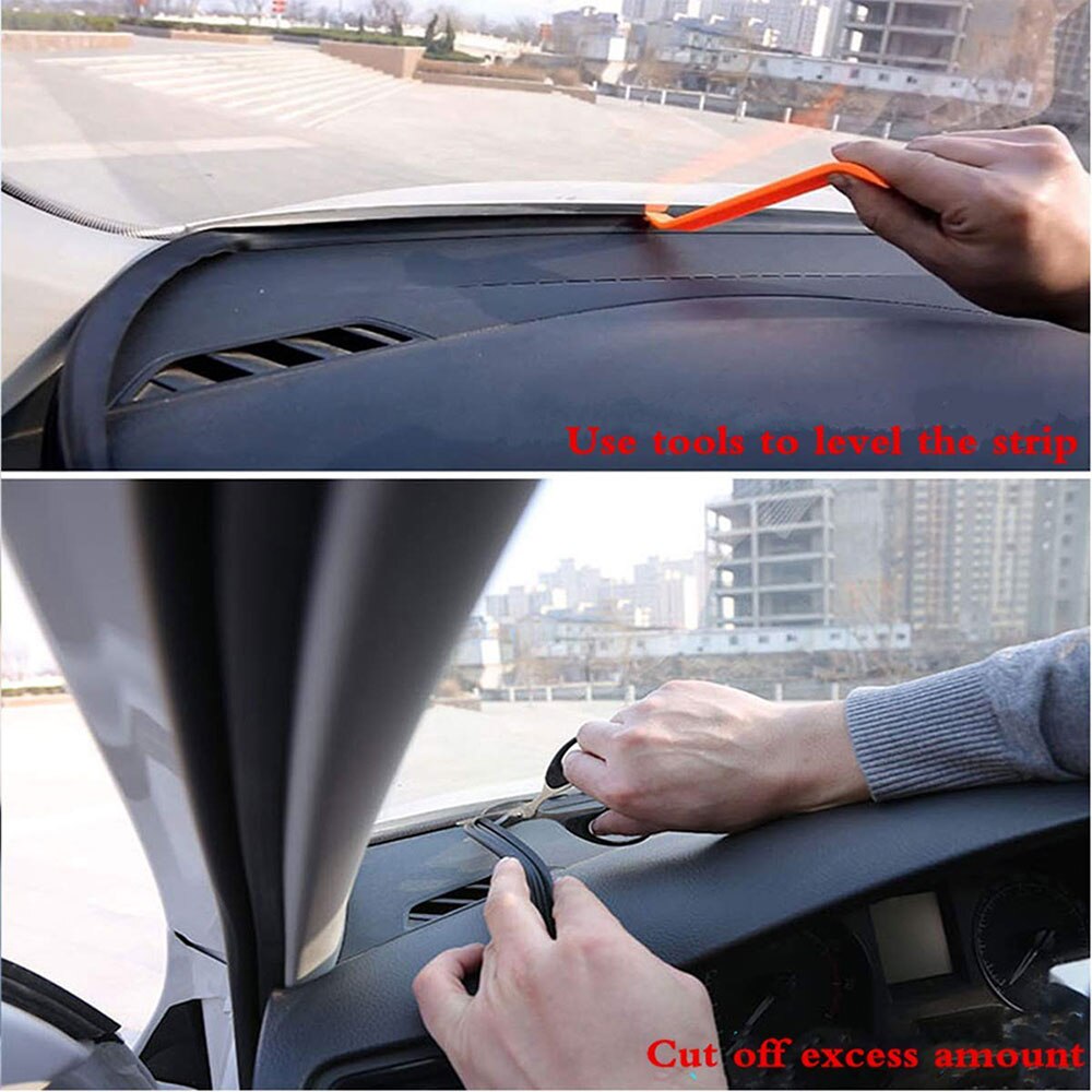 Universal Car Sealing Strip 2M Black Car Dashboard Soundproof Sealing Strip Sound Insulation Auto Sealing Strip