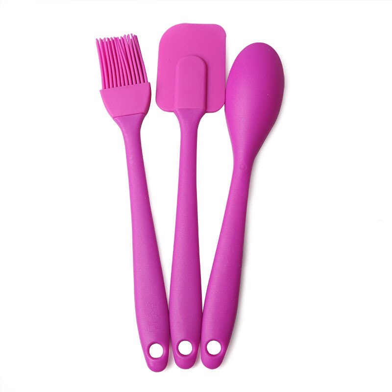 Non-Stick Silicone Spatula Spoon Brush Set Cooking Utensil Kit Cake Cookie Butter Scraper Mixing Batter Brush Scoop BBQ Tools