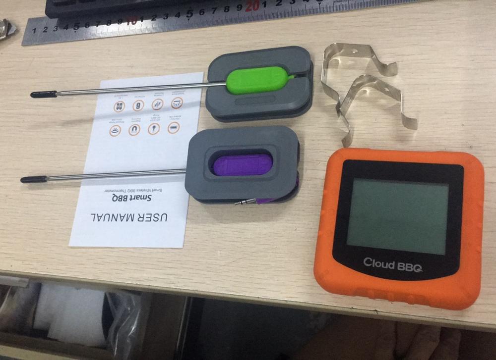 senza fili barbecue Termometro di Carne accorto Bluetooth a distanza Cucina A base di Carne Forno di Cottura Temperatura tenere sotto controllo in tempo Reale Allarme App Promemoria