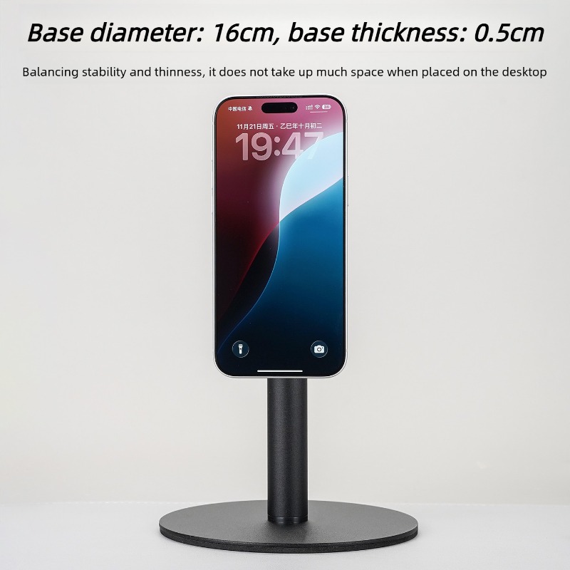 Magnetische telefoon- en tabletstandaard met 5 assen 360 ° Horizontale rotatie Veilige hechting Draagbare kantoorstandaard met hoogteverstelling