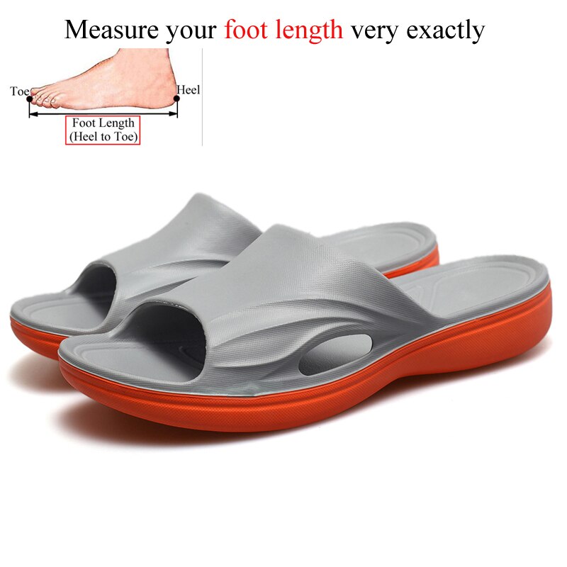 Pantofole di gomma da uomo estive scarpe da spiaggia scivoli Slates Palm Clap Casual Outdoor Indoor Home House morbido confortevole Big Size 49 50: Grigio / 36