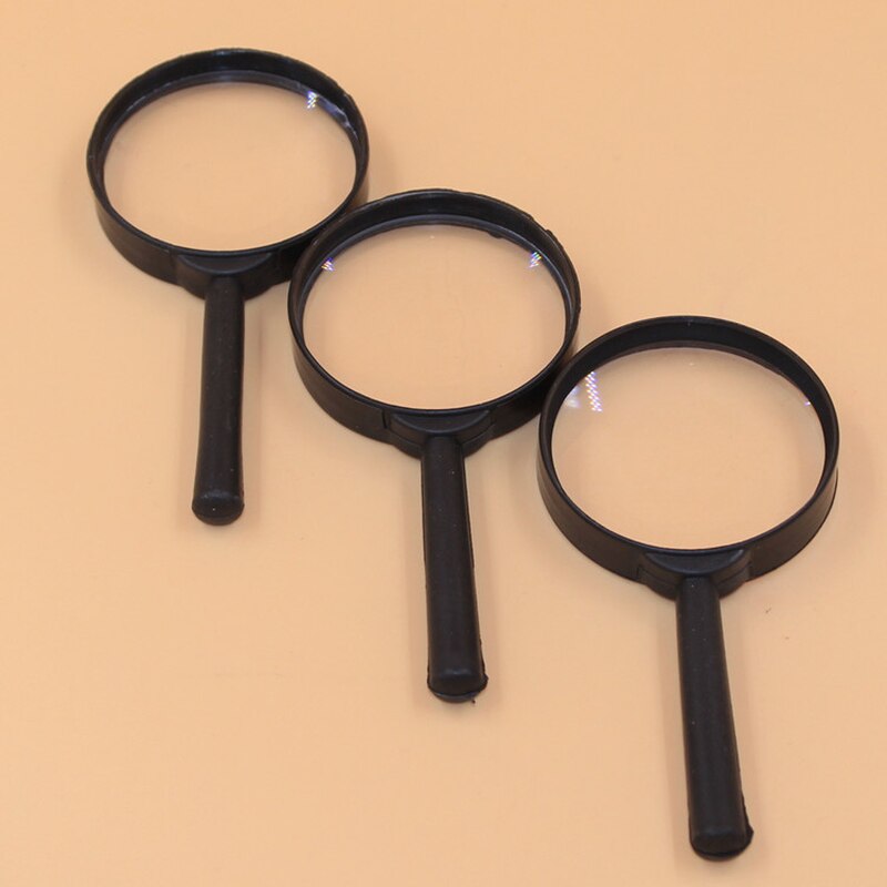 2 Stks/set 5X Vergrootglas Voor Reading Tool Hand Held Vergrootglas Voor Reading Identificatie Etc Glazen Lens Leesbril