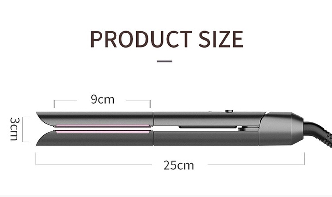 Hair Straightener Nano Titanium Hair Straightener Curler Ceramic Temperature Adjustment Electric Straightening Flat Iron