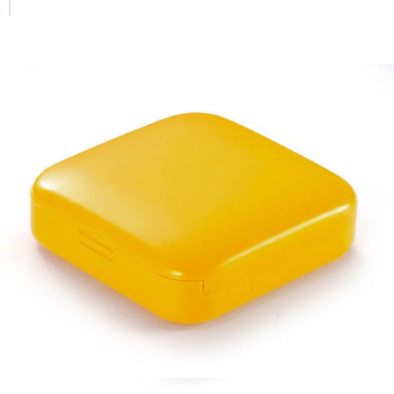 Mini 2 galler plast piller medicin box hållare förvaringsorganisatör behållare väska portabel vattentät liten medicin kista: Gul
