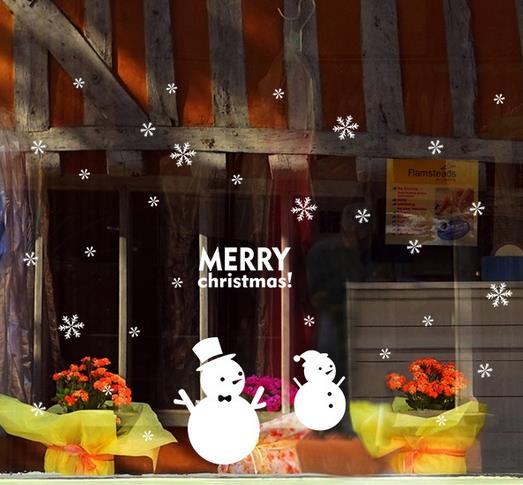Christmas stickers wall stickers Christmas Wall Window Stickers snowflake Christmas decorations: D