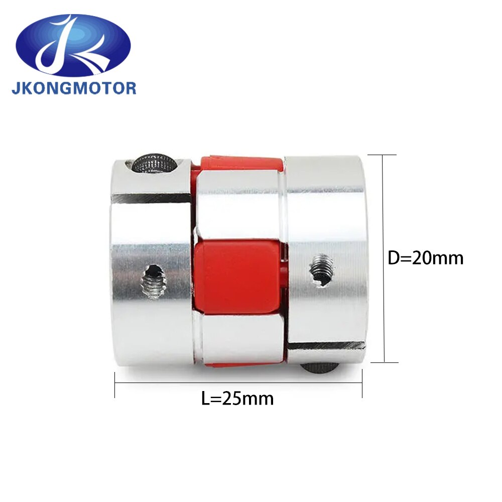 Jkong Cnc Jaw Motor As Koppelingen Flexibele Spider Aluminium Coupler Connector Koppeling D20 L25 5Mm 6.35Mm 8Mm elastische Koppeling