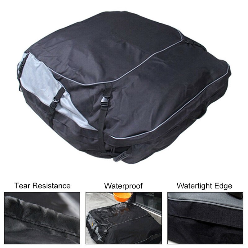 155 x 110 x 45cm 420d oxford bil tagboks tagpose vandtæt tagbagagebærer opbevaringstaske rejse vandtæt til suv biler