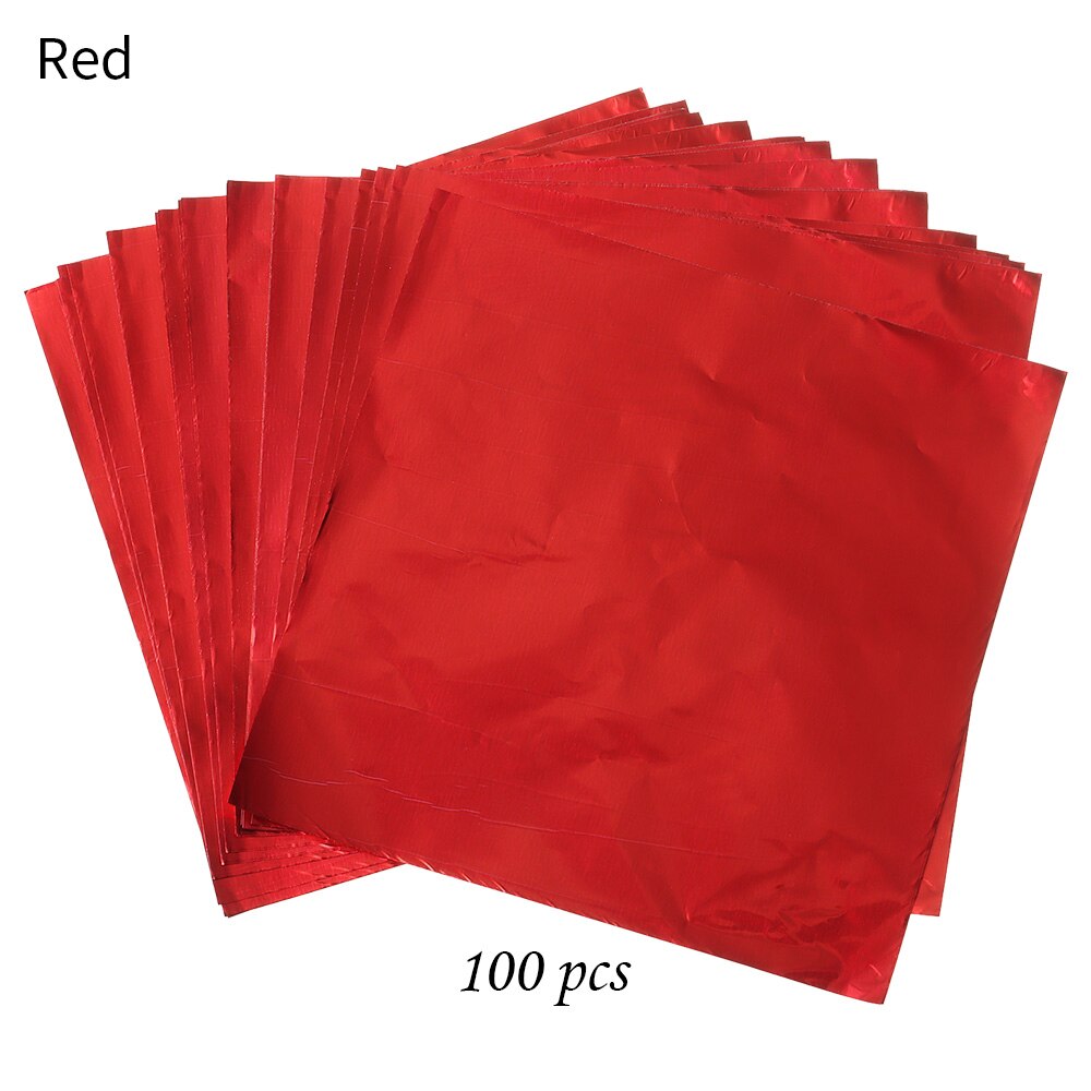 100 stücke 10x10cm Aluminium Folie Süssigkeit Schokolade Kekse Zinn Verpackung Papier DIY Metall Präge Handwerk Papier verpackung Papier