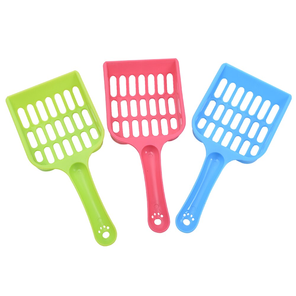 Eco-Friendly Pet Cat Litter Scoop Convenient Plastic Cleanning Tool Puppy Kitten Poop Shovel With Garbage Box Pets Cats Supplies