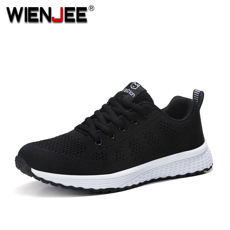 Kvinder lejligheder fritidssko dame sko kvinde snøre mesh letvægts åndbare kvindelige sneakers sko kvinder