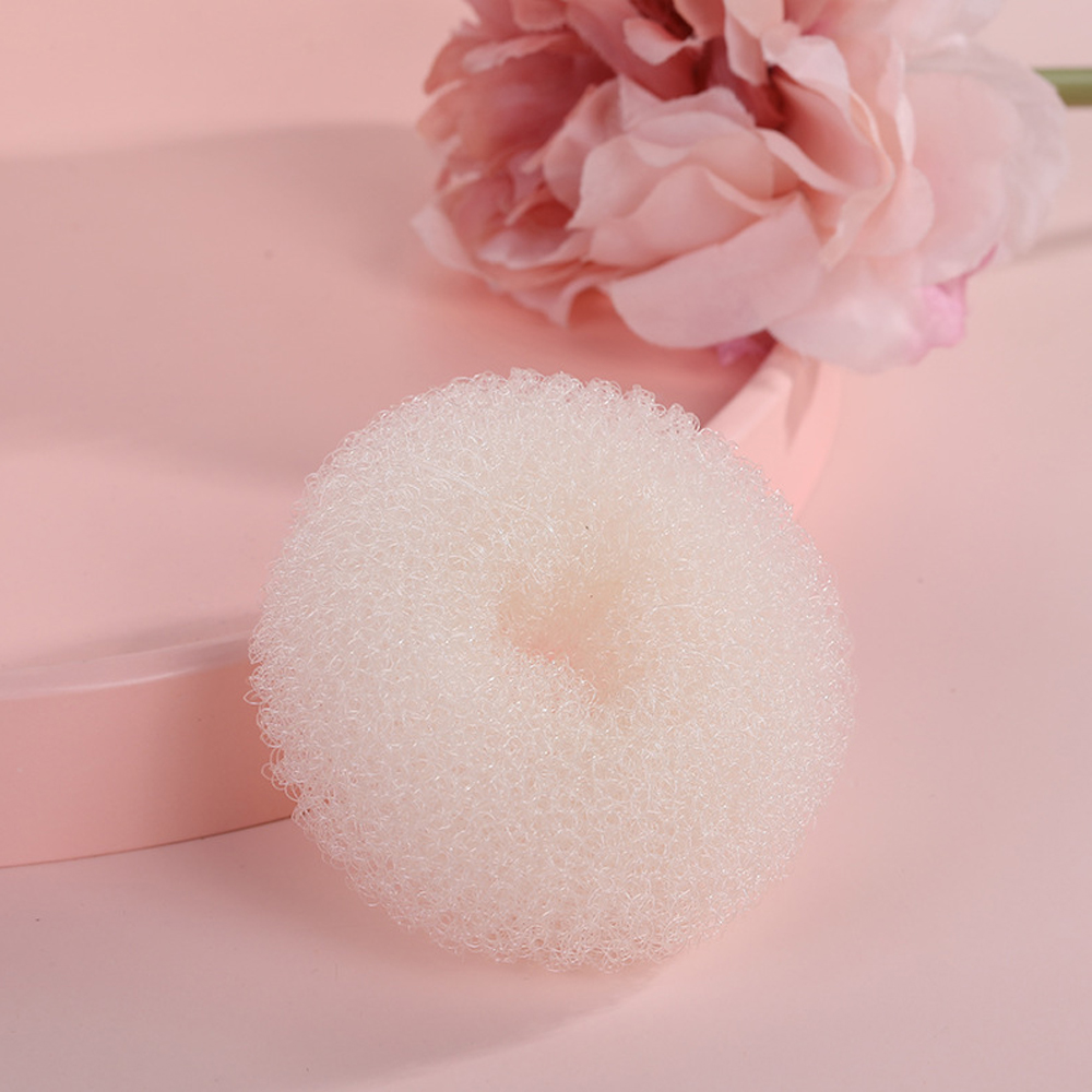1 unidad de máquina mágica para hacer moños de pelo, moldeador mágico para mujer, diademas de esponja de espuma para Donut, anillo grande fácil, herramientas de estilismo para el cabello, accesorios: Amarillo claro