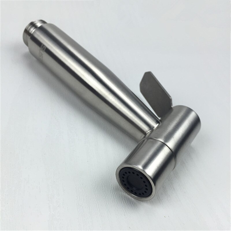 Wetips stål håndholdt hygiejnisk bruser bærbar toilet vandsprøjte toilet bidet mixer bidet hoved hygiejnisk bruser bidet vandhane: Bidet hoved