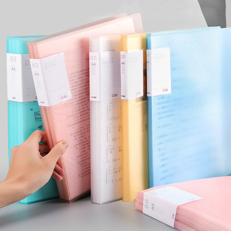 School Supplies A4 File Folder Booklet 10/20/30/40 Pockets Multifunctional Pocket Folder Office Stationery Document Organizer