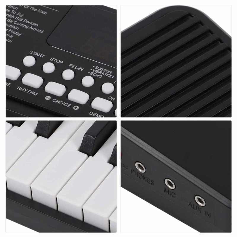 37 Key Piano Keyboards Portable Electronic Keyboard Dual Speakers with Recording Playback Function for Instrument Teaching