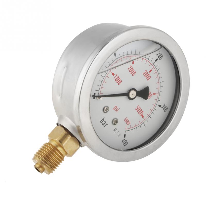 0-400BAR 0-5800PSI G1/4 63mm Dial Metal hidráulico medidor de presión herramienta de medición de presión