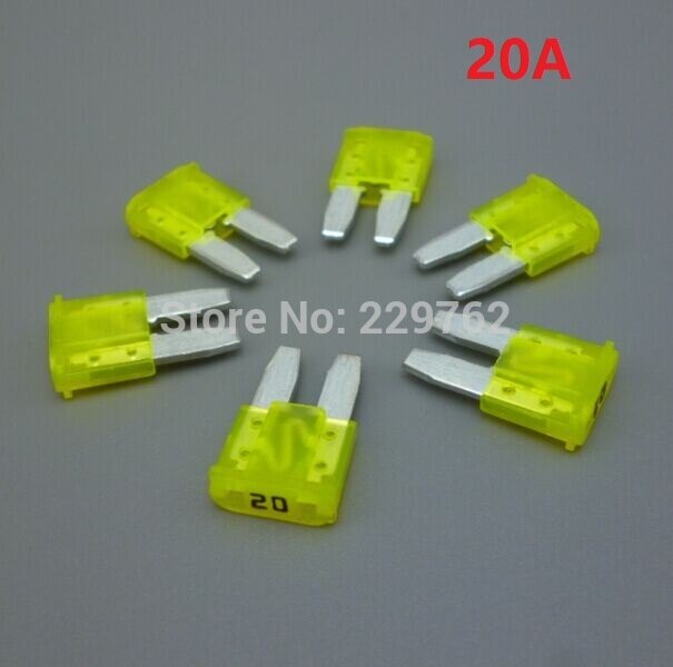 Shhworld sea-fusible automotriz surtido, 5A, 7,5a, 10A, 15A, 20A, 25A, 30A, conjunto Pak para ford, fox, mondeo, Dodge y JEEP, 10 Uds.: YELLOW