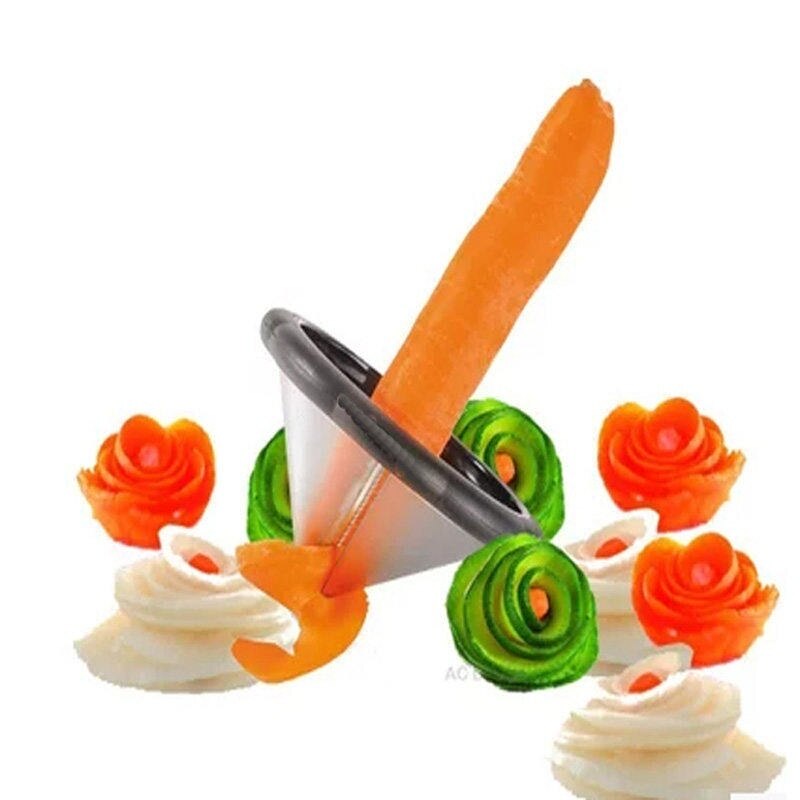 1Pc Kleur Willekeurige Creatieve Gadgets Wortel Komkommer Groente Spiraal Slicer Keuken Accessoires Koken Gereedschap